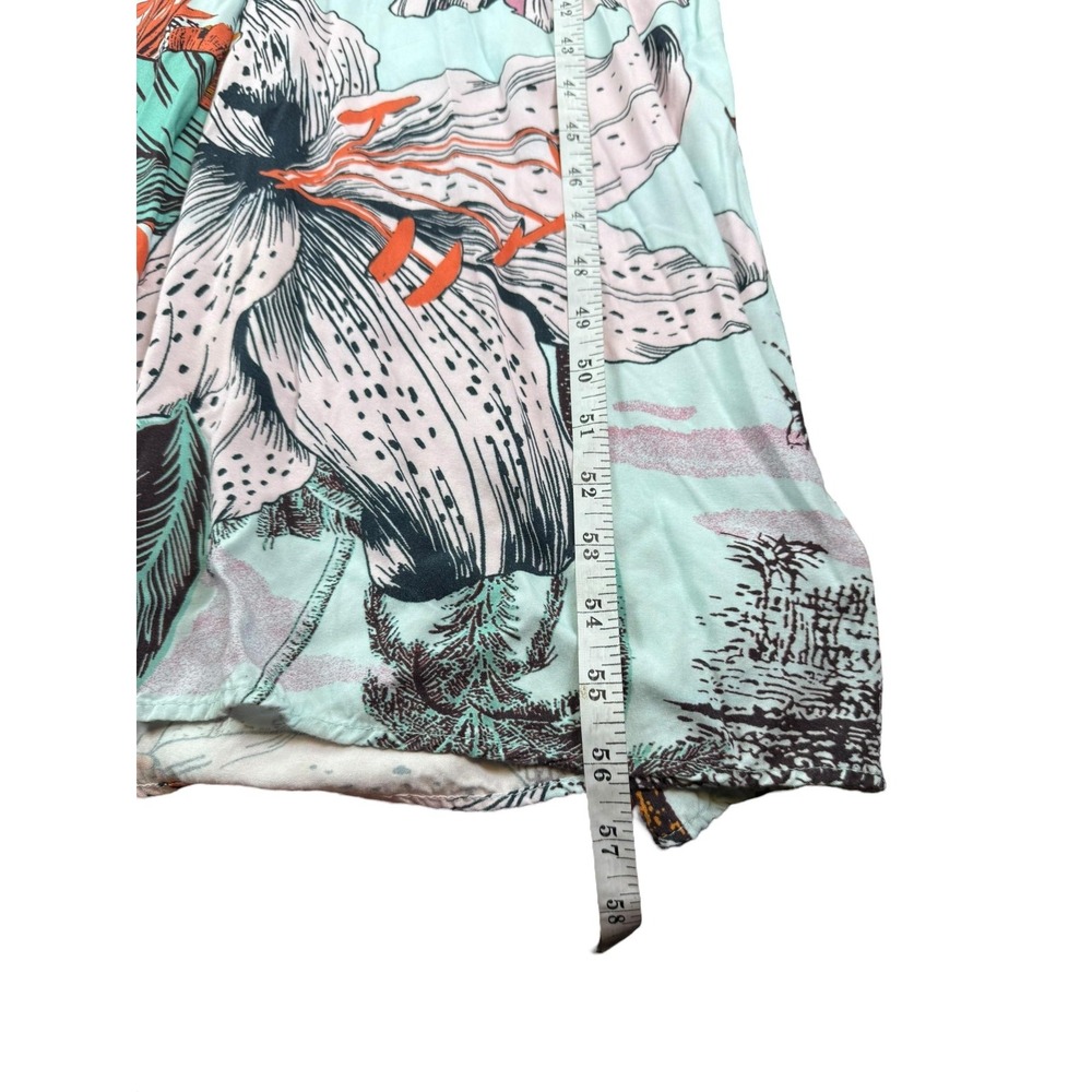 Maaji Dress Womens Large Tropical Maxi Boho Tassel Tie V Neck Beach Cover Up‎ - Picture 11 of 12
